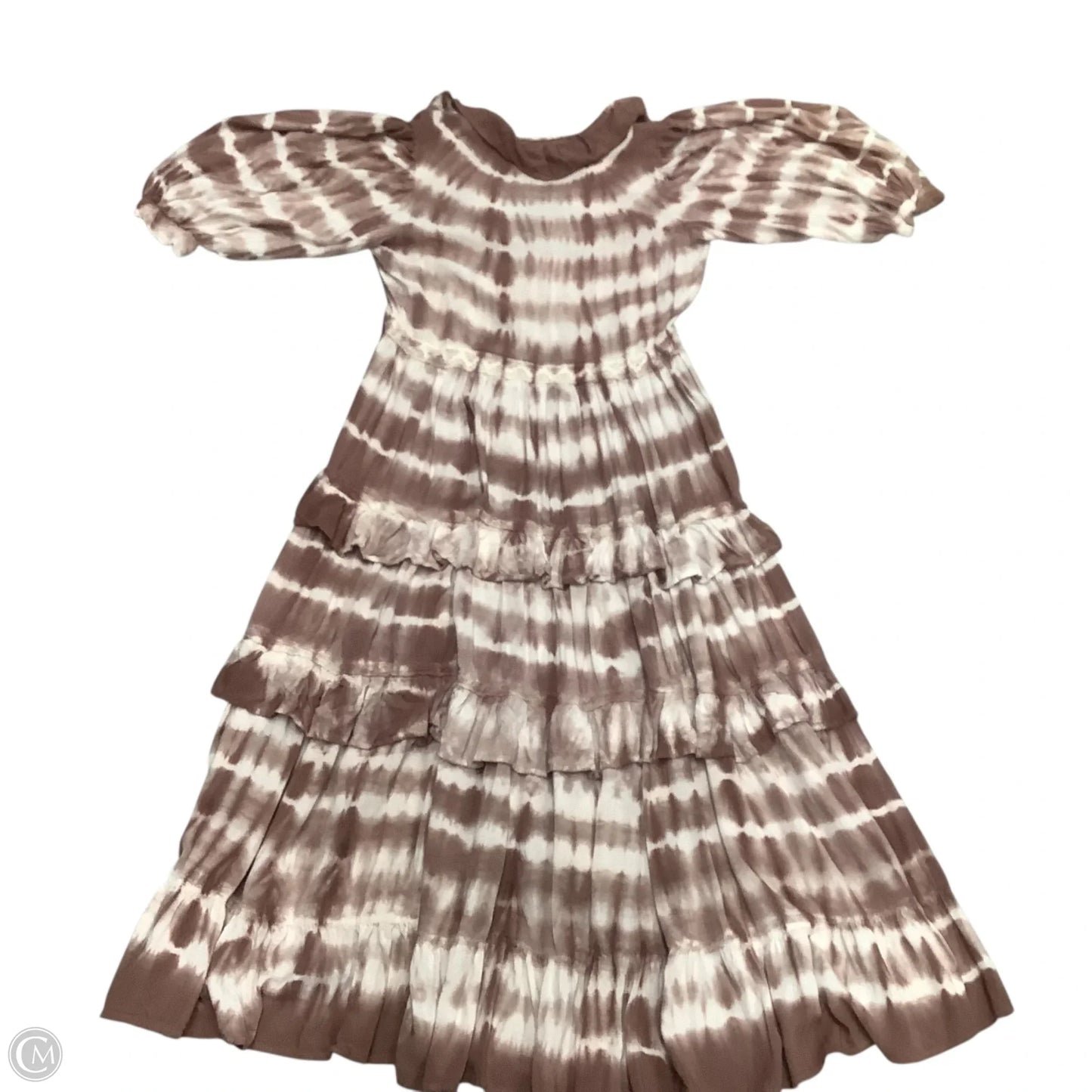 Dress Casual Midi By Jens Pirate Booty In Brown & Cream, Size: S
