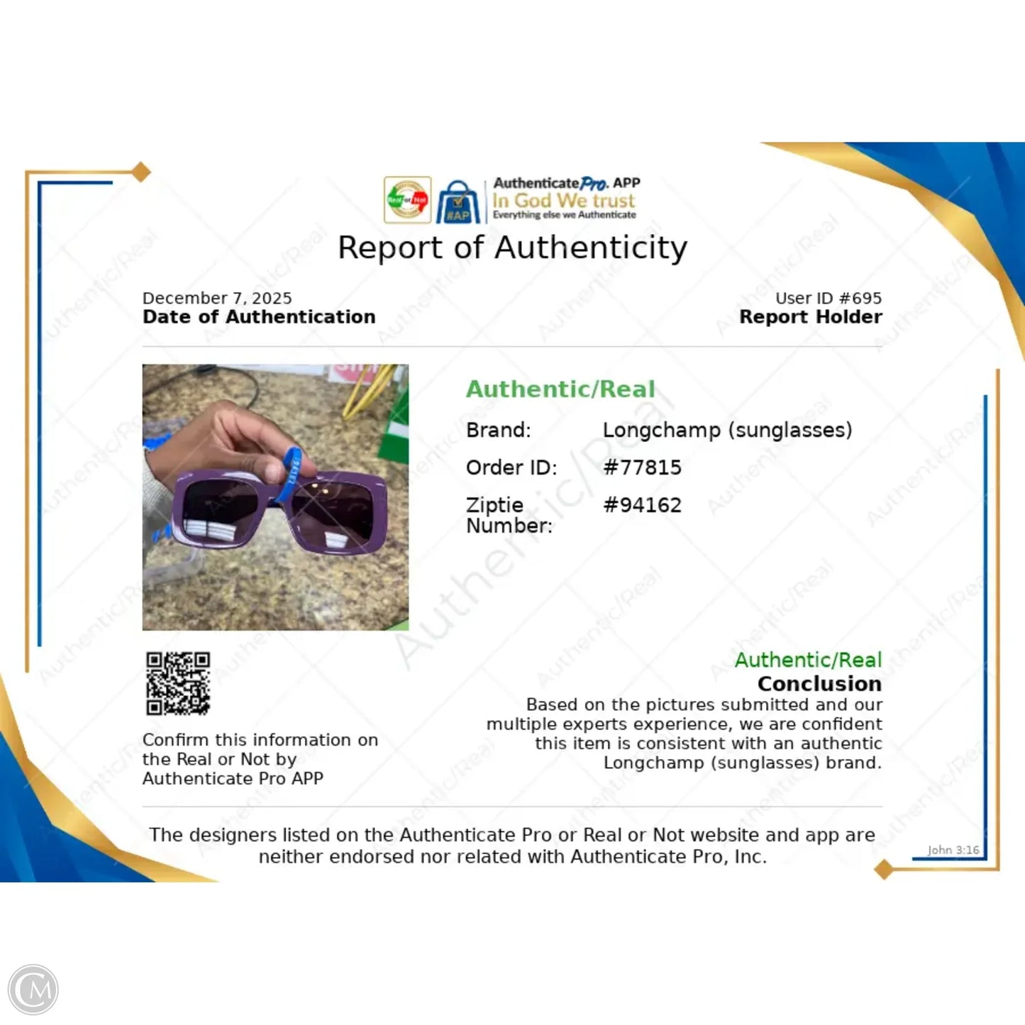 Sunglasses Designer By Longchamp