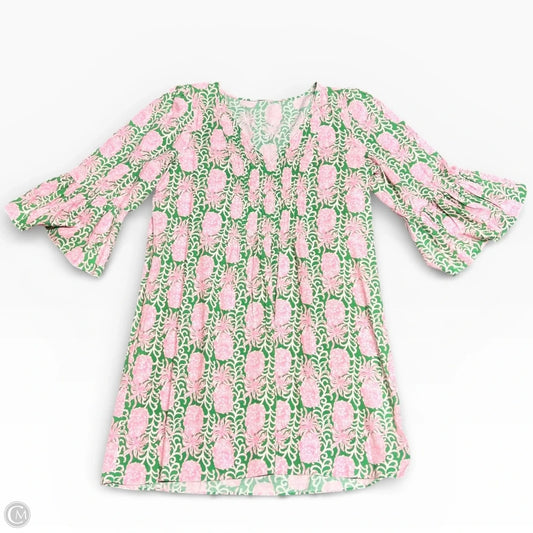 Dress Designer By Lilly Pulitzer In Green & Pink, Size: L