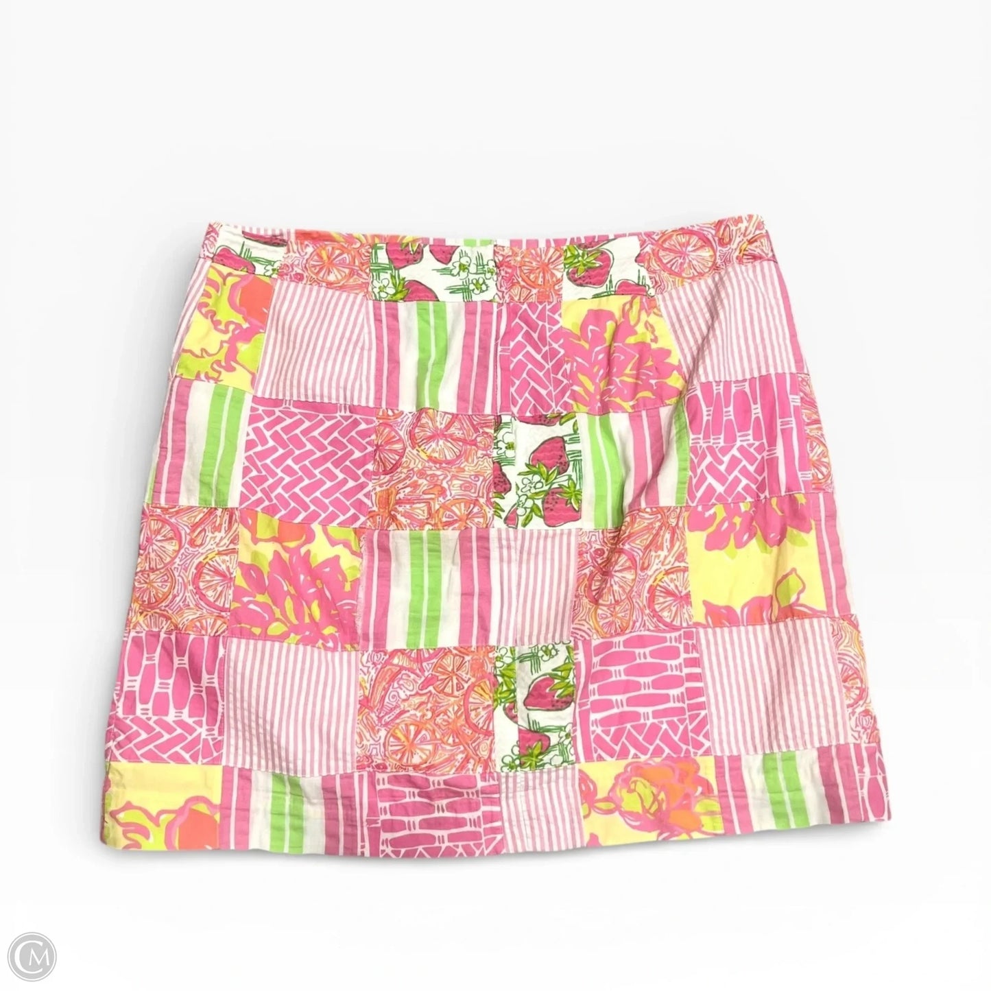 Skirt Designer By Lilly Pulitzer In Green & Pink, Size: 12
