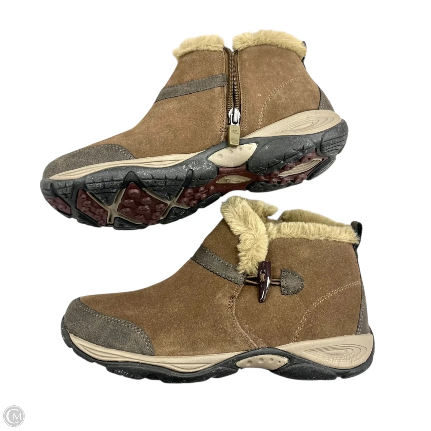 Boots Ankle Flats By Easy Spirit In Brown, Size: 8