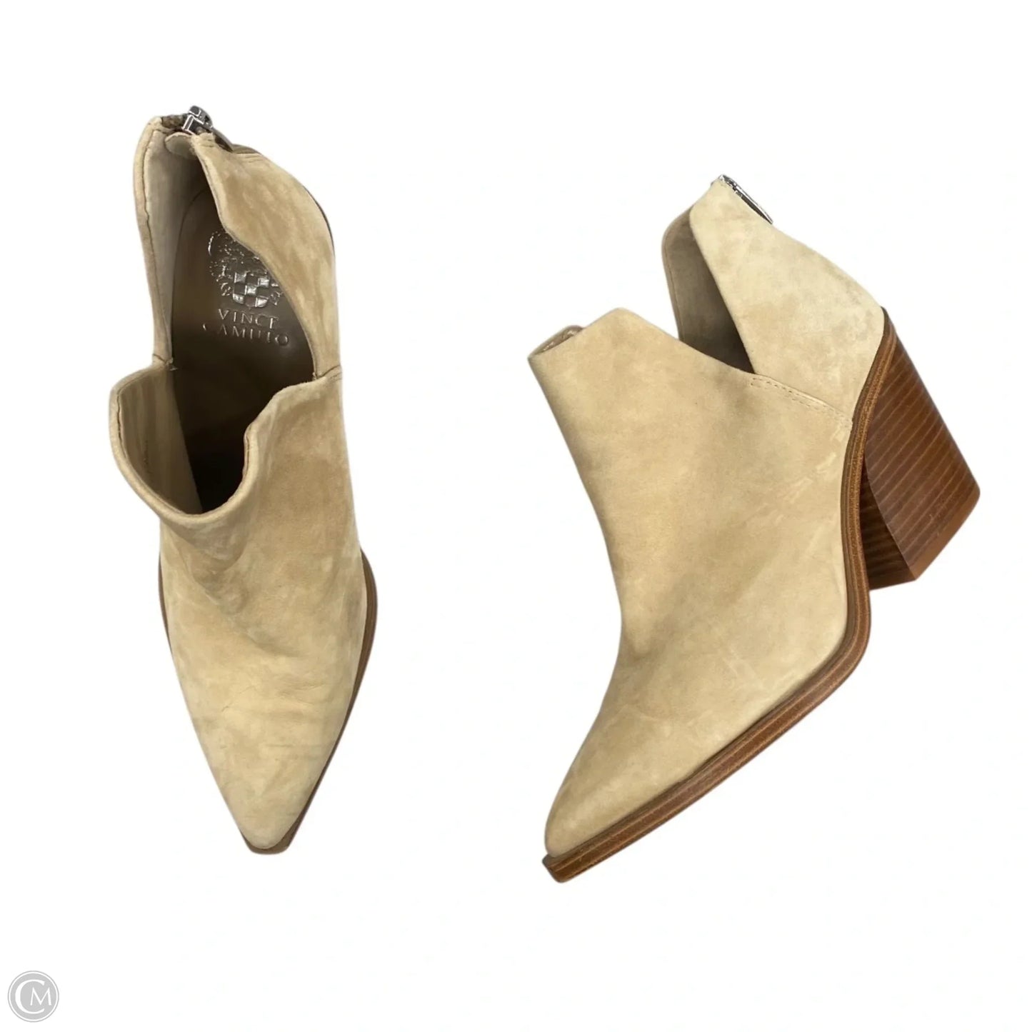 Boots Ankle Heels By Vince Camuto In Tan, Size: 10