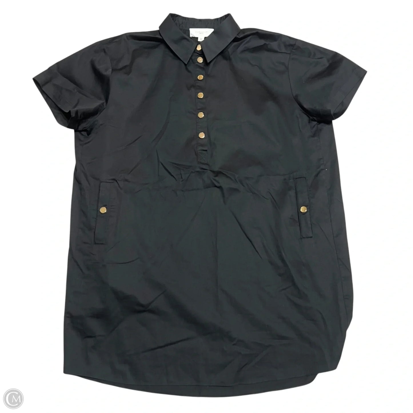 Dress Casual Short By Pomander Place In Black & Gold, Size: Xxl