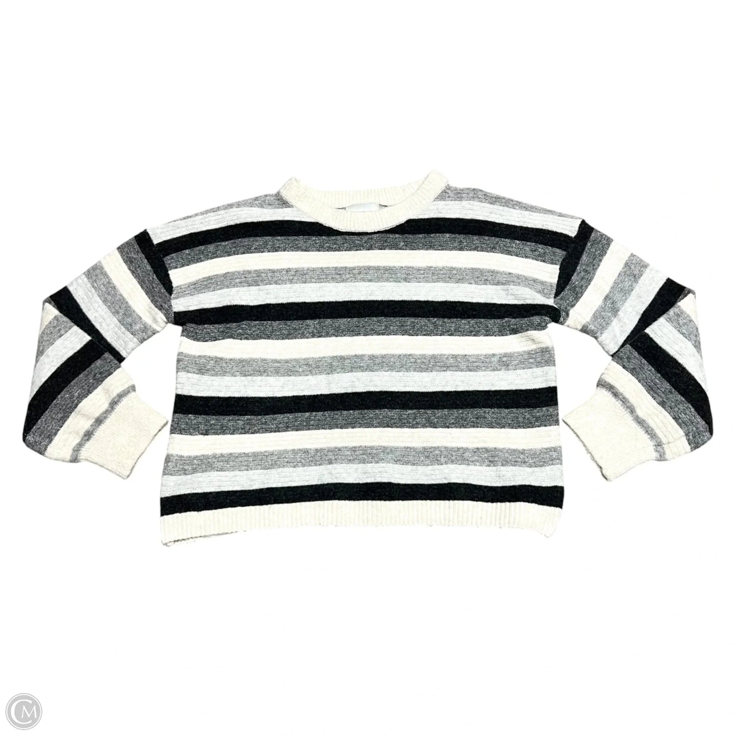 Sweater By Pink Rose In Grey & Orange, Size: L