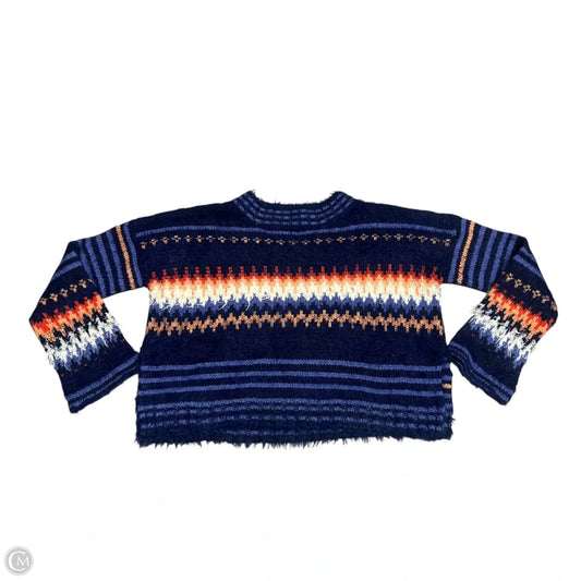 Sweater By Free People In Blue & Orange, Size: S