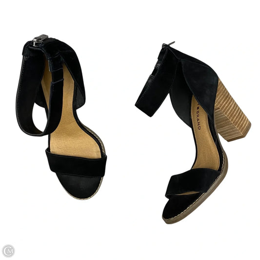Sandals Heels Block By Lucky Brand In Black, Size: 7