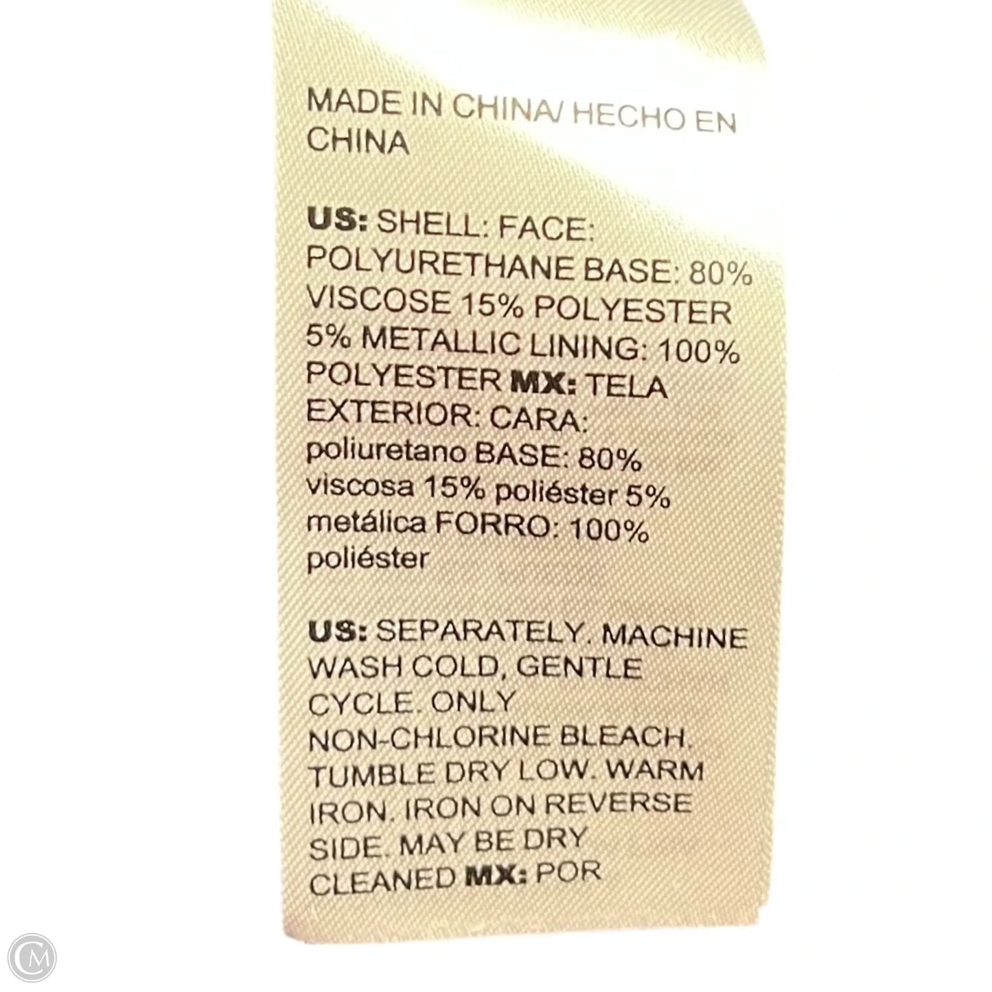 Jacket Leather By Chicos In Blue, Size: Xl