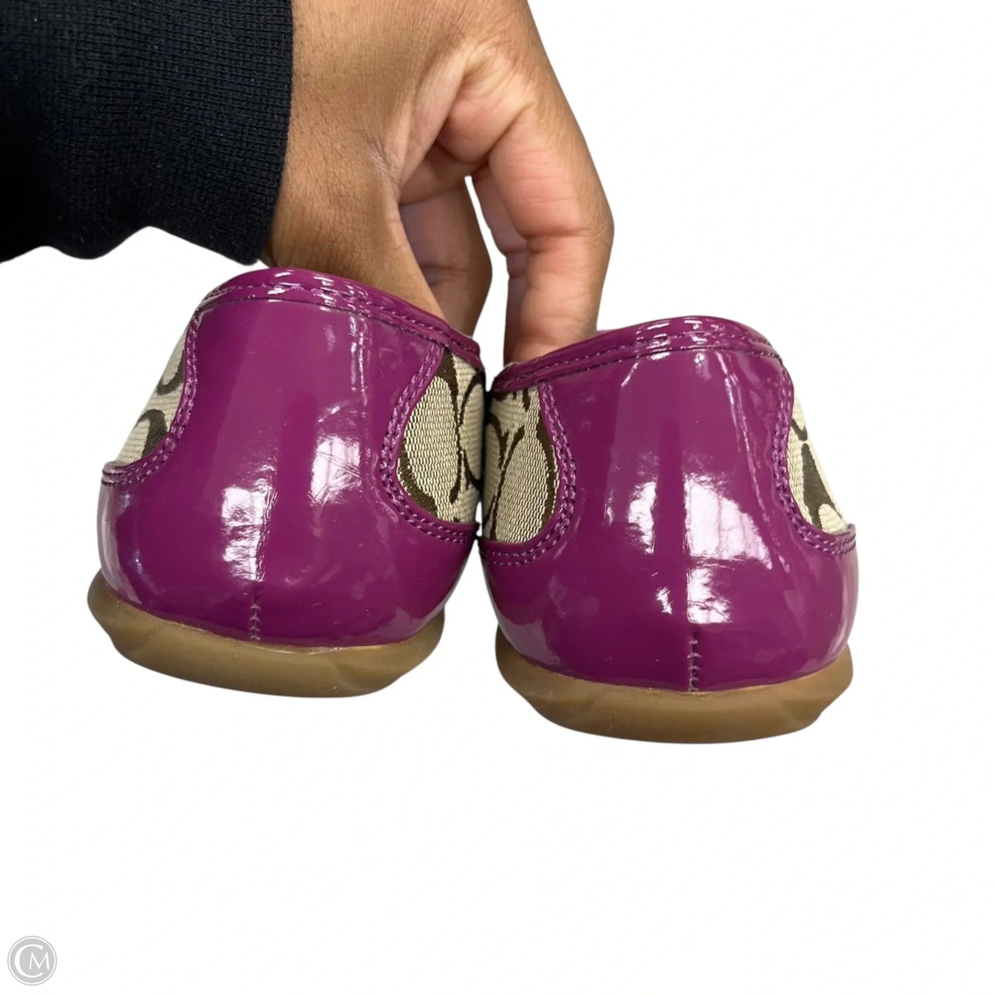 Shoes Designer By Coach In Purple & Tan, Size: 8.5