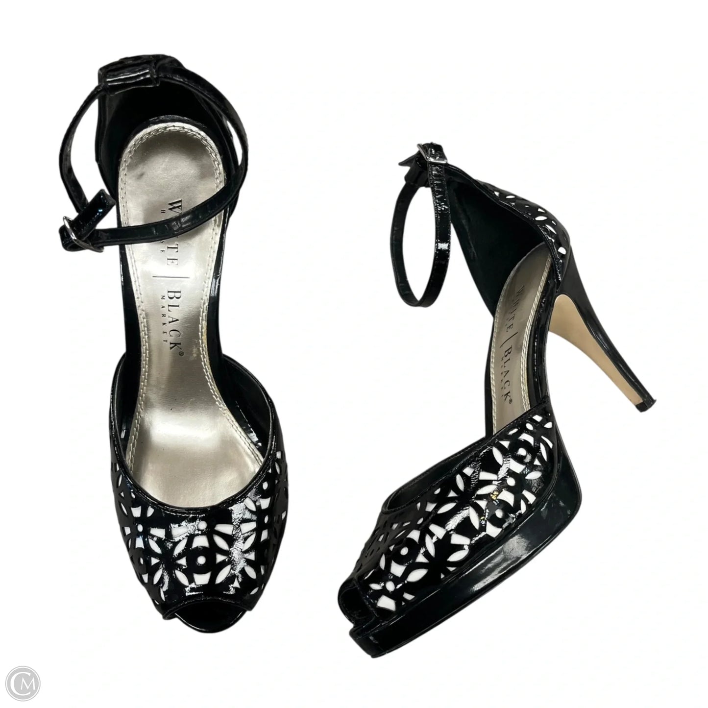 Sandals Heels Stiletto By White House Black Market In Black & White, Size: 8