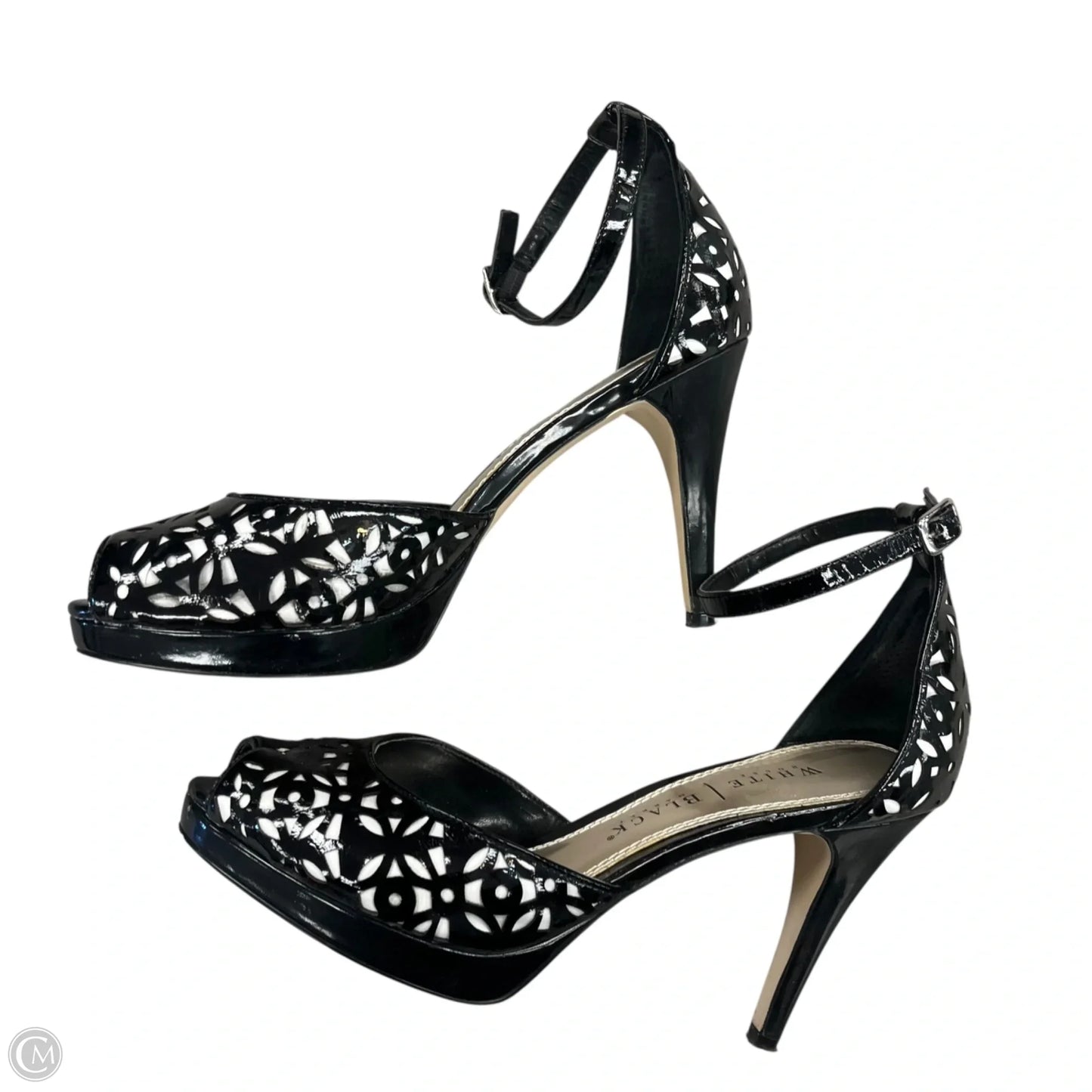 Sandals Heels Stiletto By White House Black Market In Black & White, Size: 8