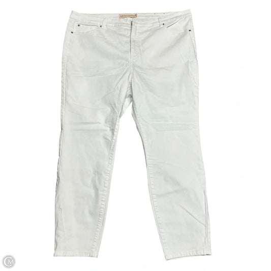 Jeans Boot Cut By Soft Surroundings In White Denim, Size: 22