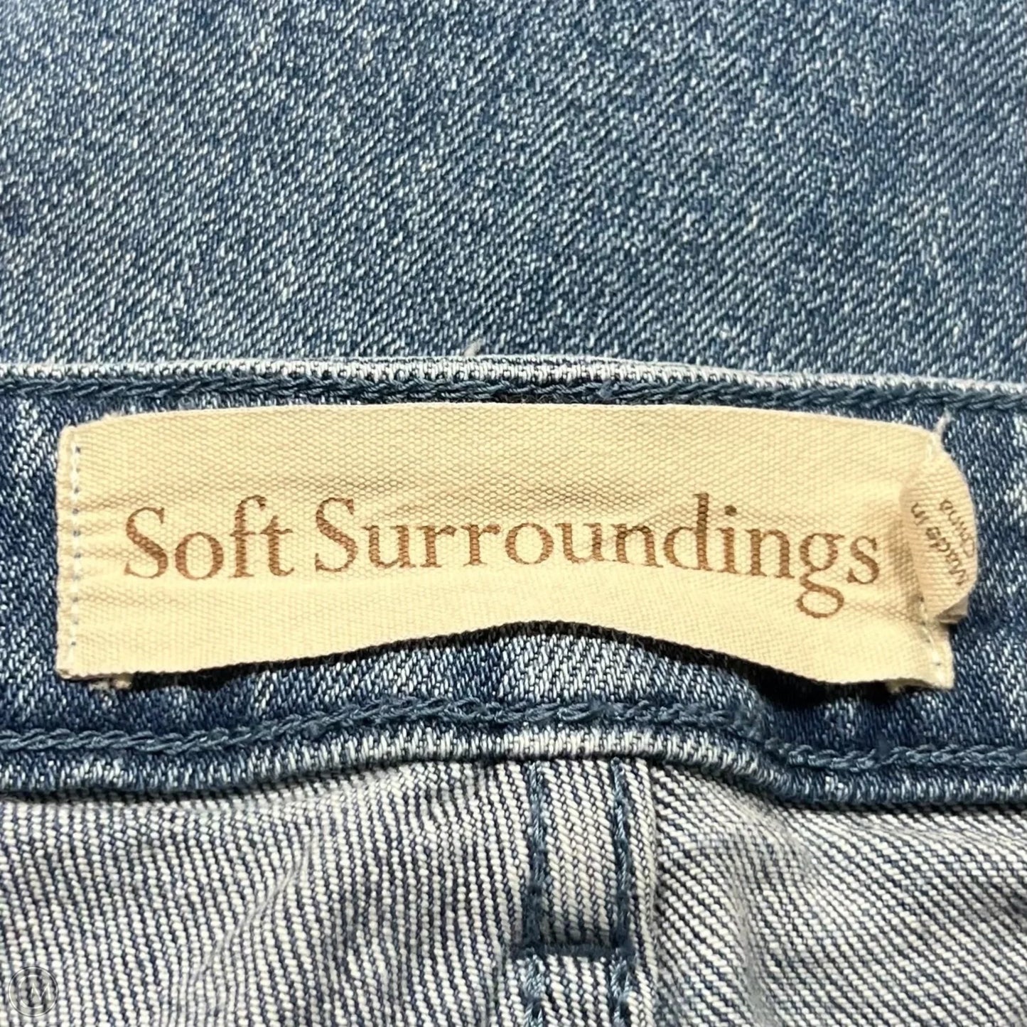 Jeans Wide Leg By Soft Surroundings In Blue Denim, Size: 24