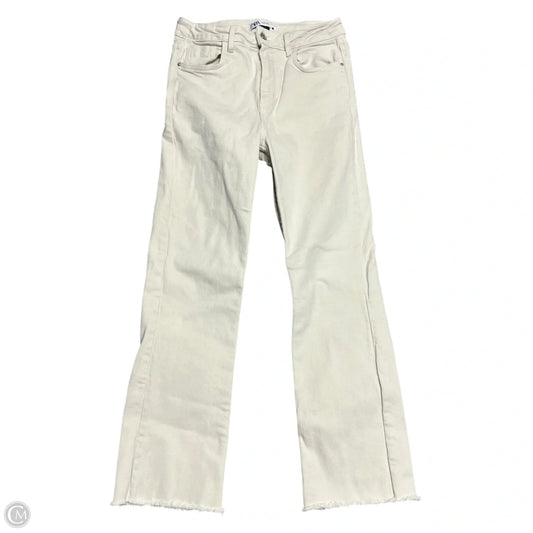 Jeans Cropped By Zara In Cream, Size: 4