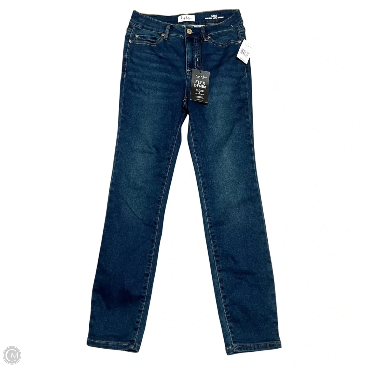Jeans Skinny By Nicole By Nicole Miller In Blue Denim, Size: 4