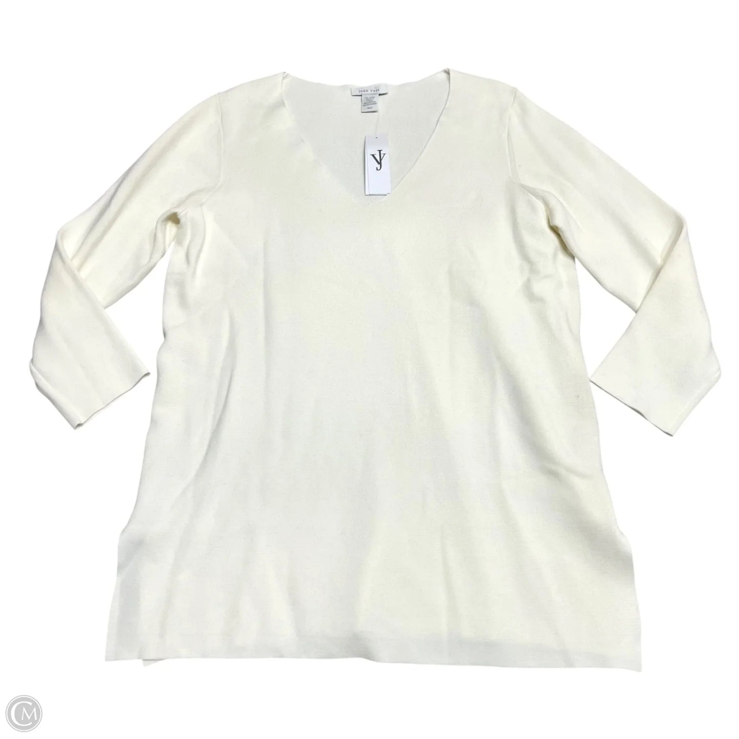 Sweater By Joan Vass In Cream, Size: Xl