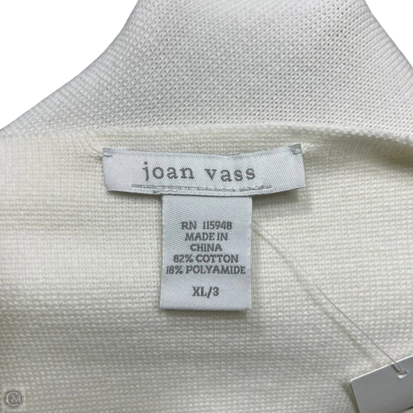 Sweater By Joan Vass In Cream, Size: Xl
