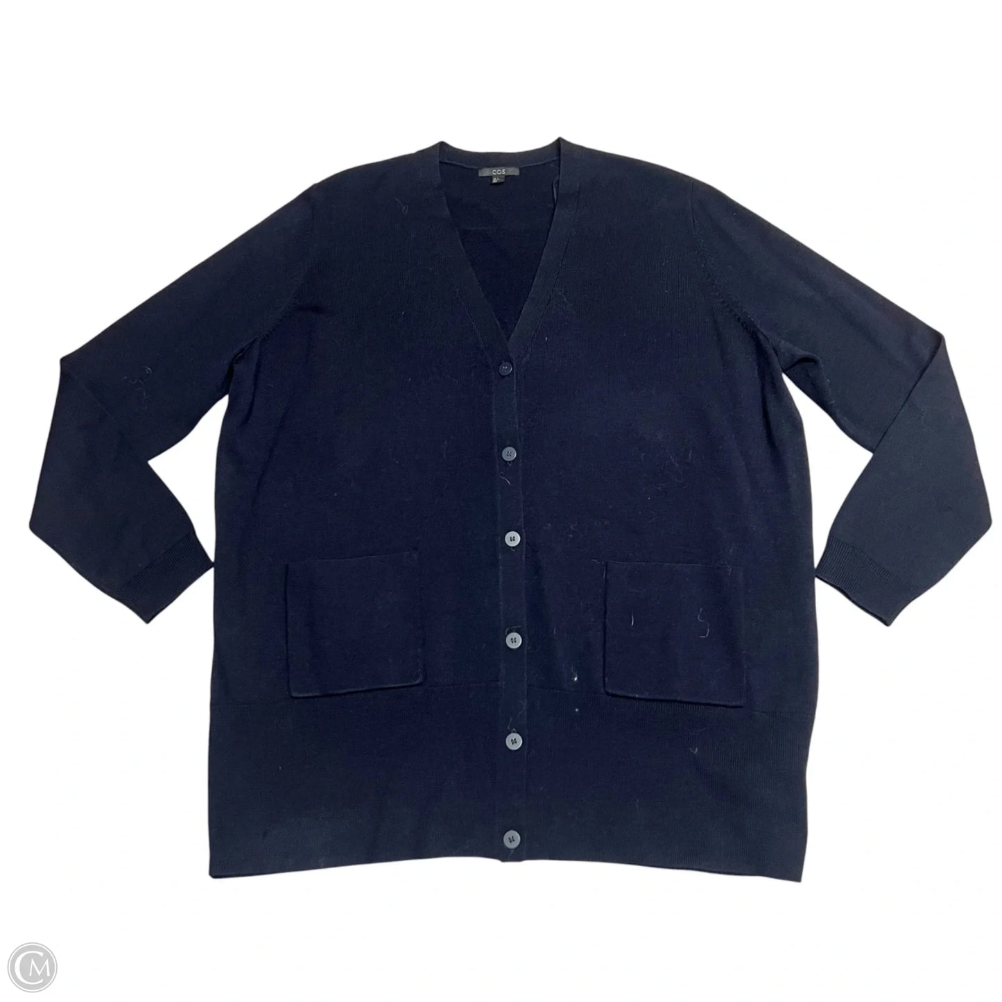 Sweater Cardigan By Cos In Navy, Size: L