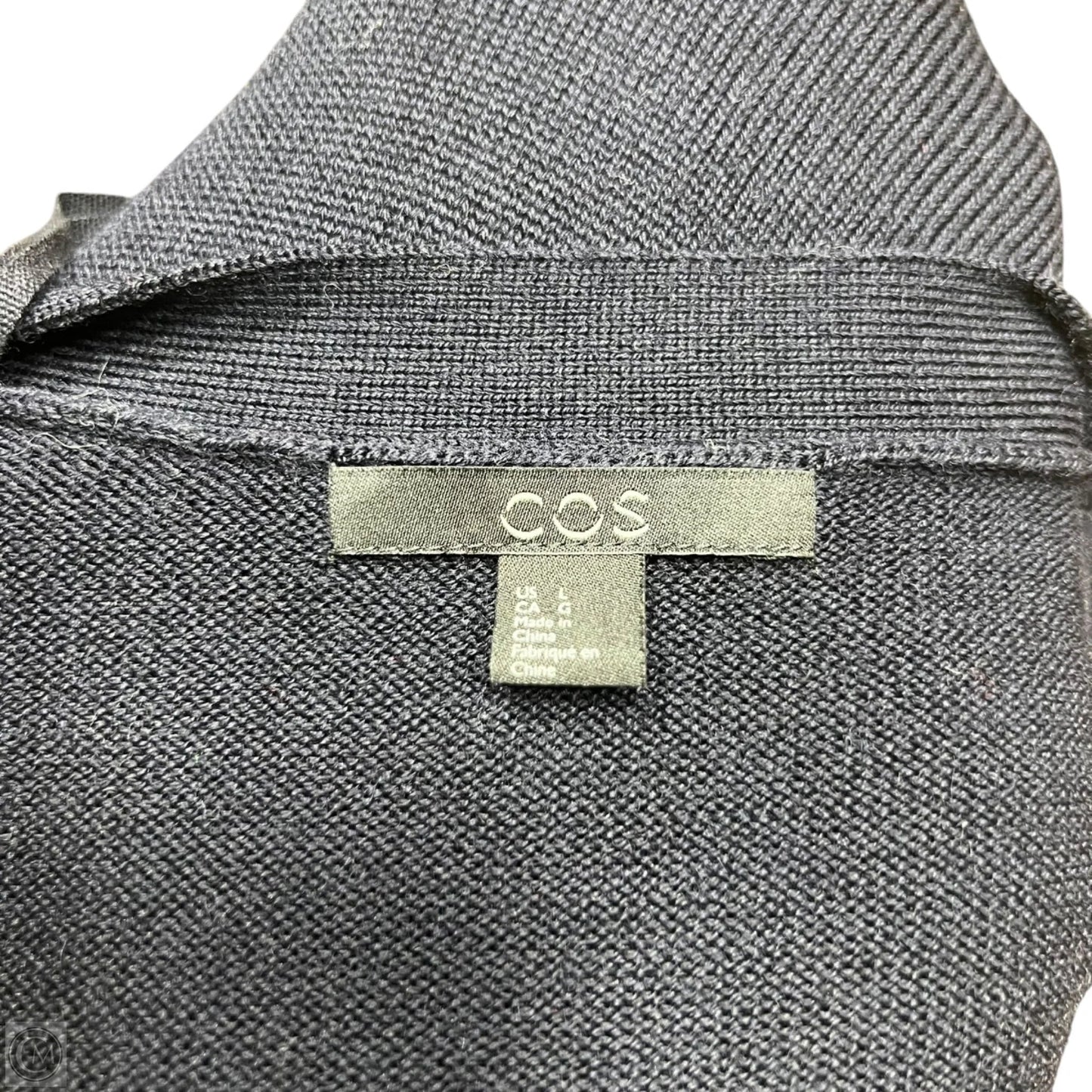 Sweater Cardigan By Cos In Navy, Size: L
