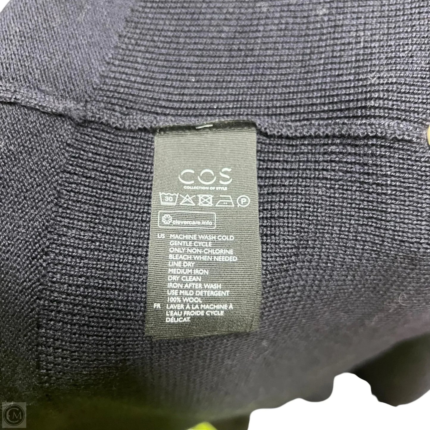 Sweater Cardigan By Cos In Navy, Size: L