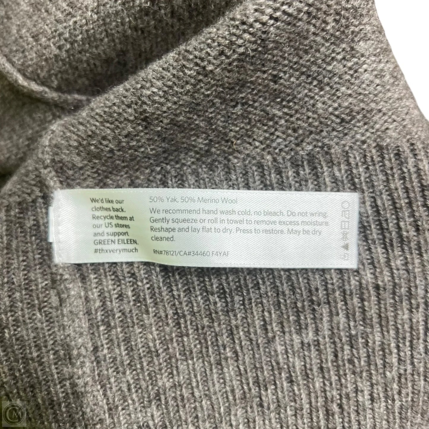 Sweater By Eileen Fisher In Black & Brown, Size: Xl