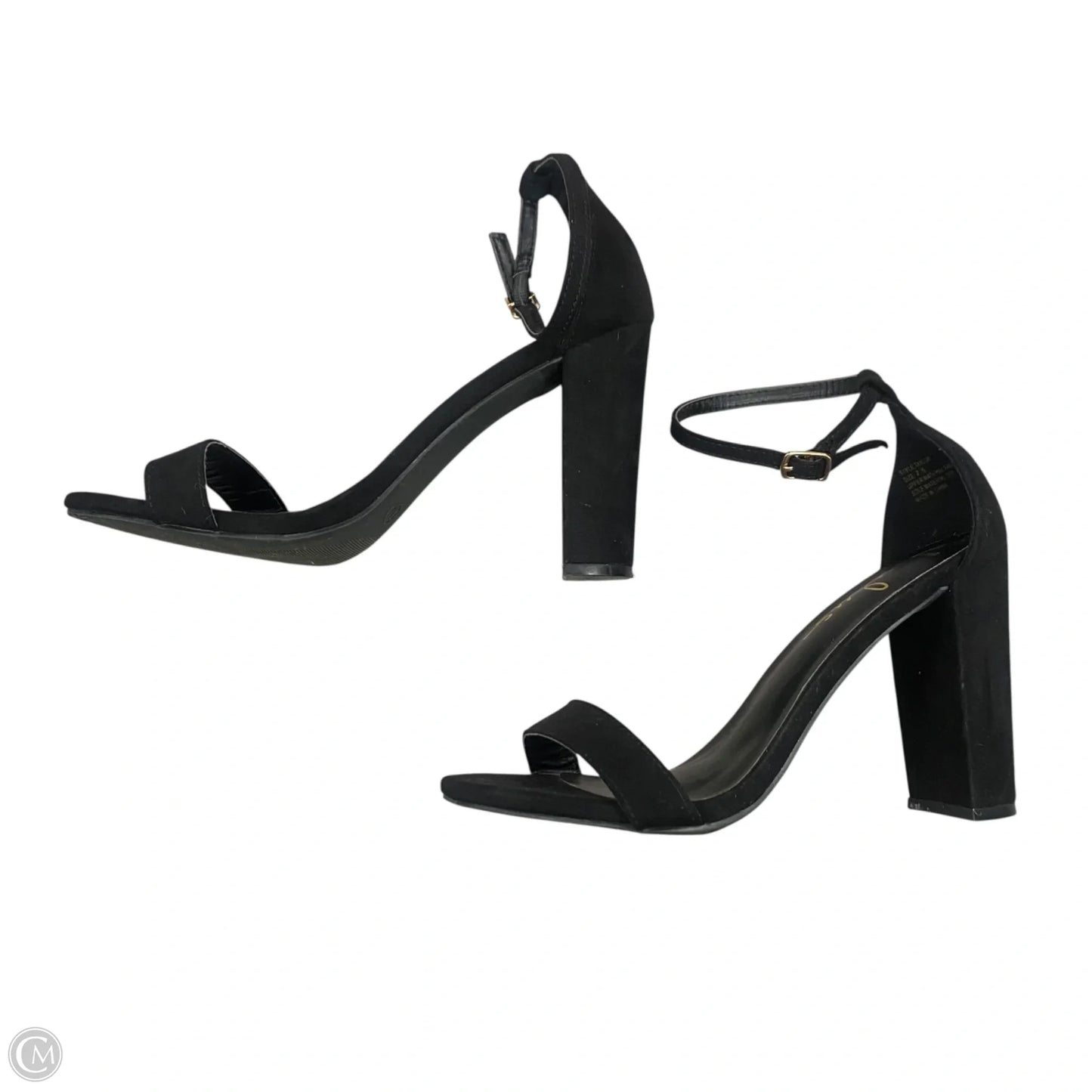 Sandals Heels Block By Lulus In Black, Size: 7.5