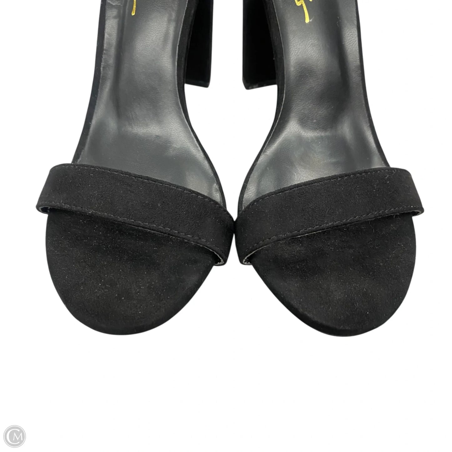 Sandals Heels Block By Lulus In Black, Size: 7.5