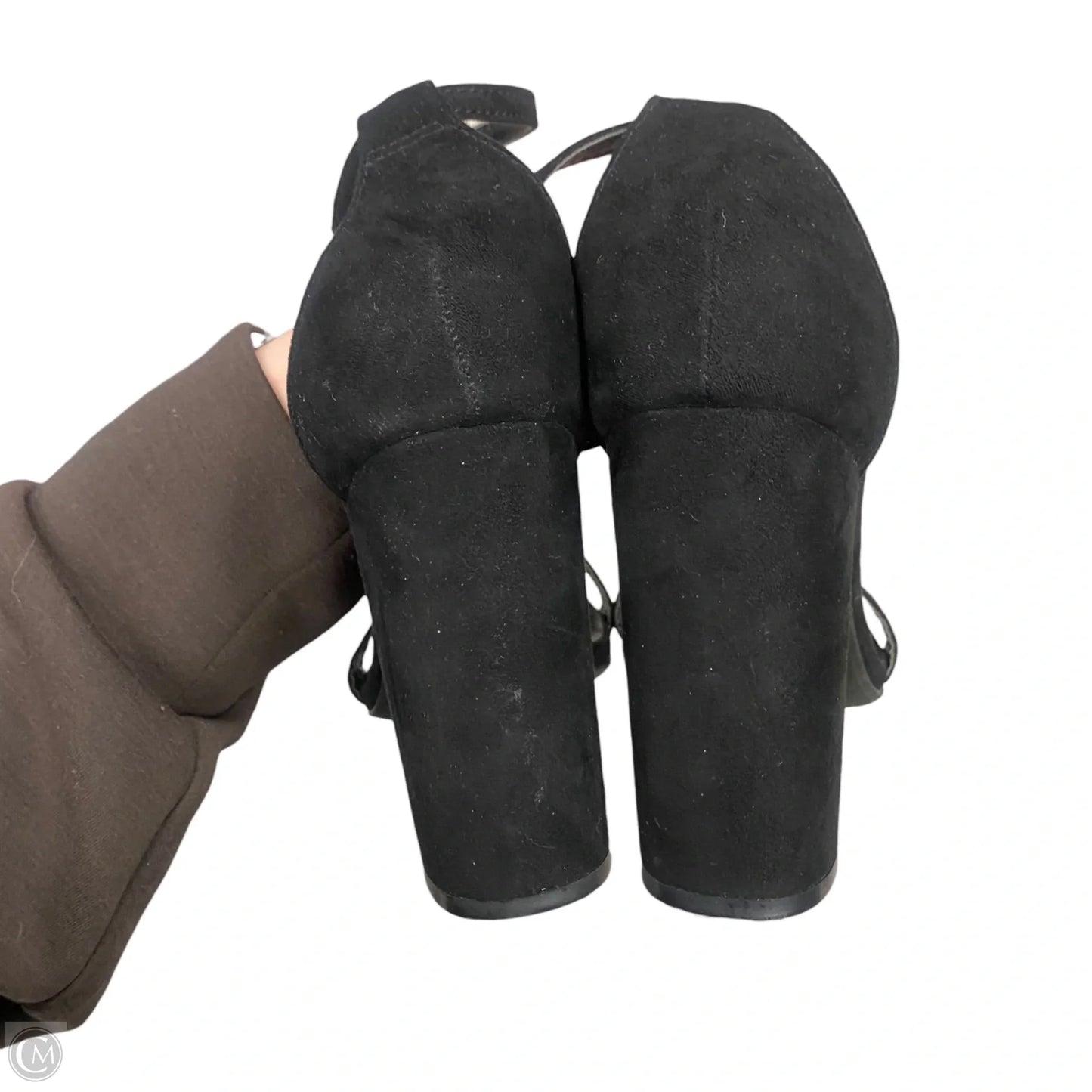 Sandals Heels Block By Lulus In Black, Size: 7.5