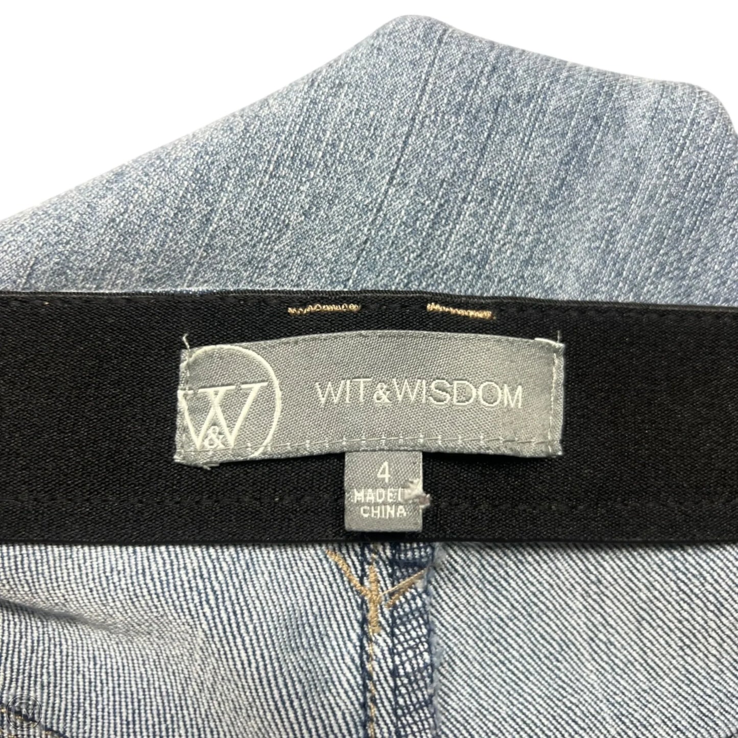 Jeans Straight By Wit & Wisdom In Blue Denim, Size: 4