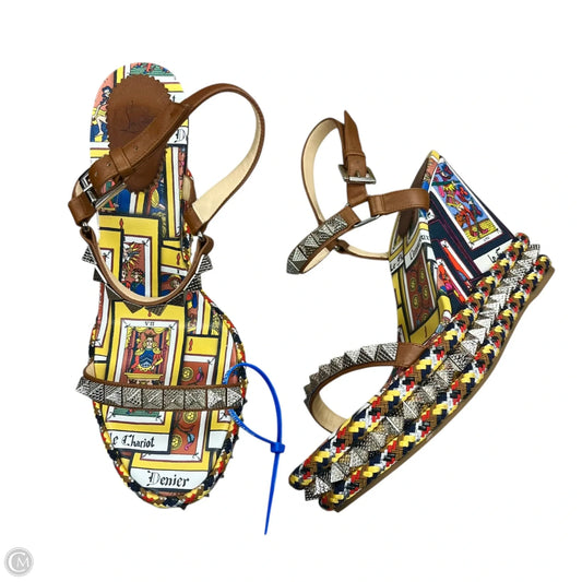 Sandals Luxury Designer By Christian Louboutin In Multi-colored, Size: 11.5