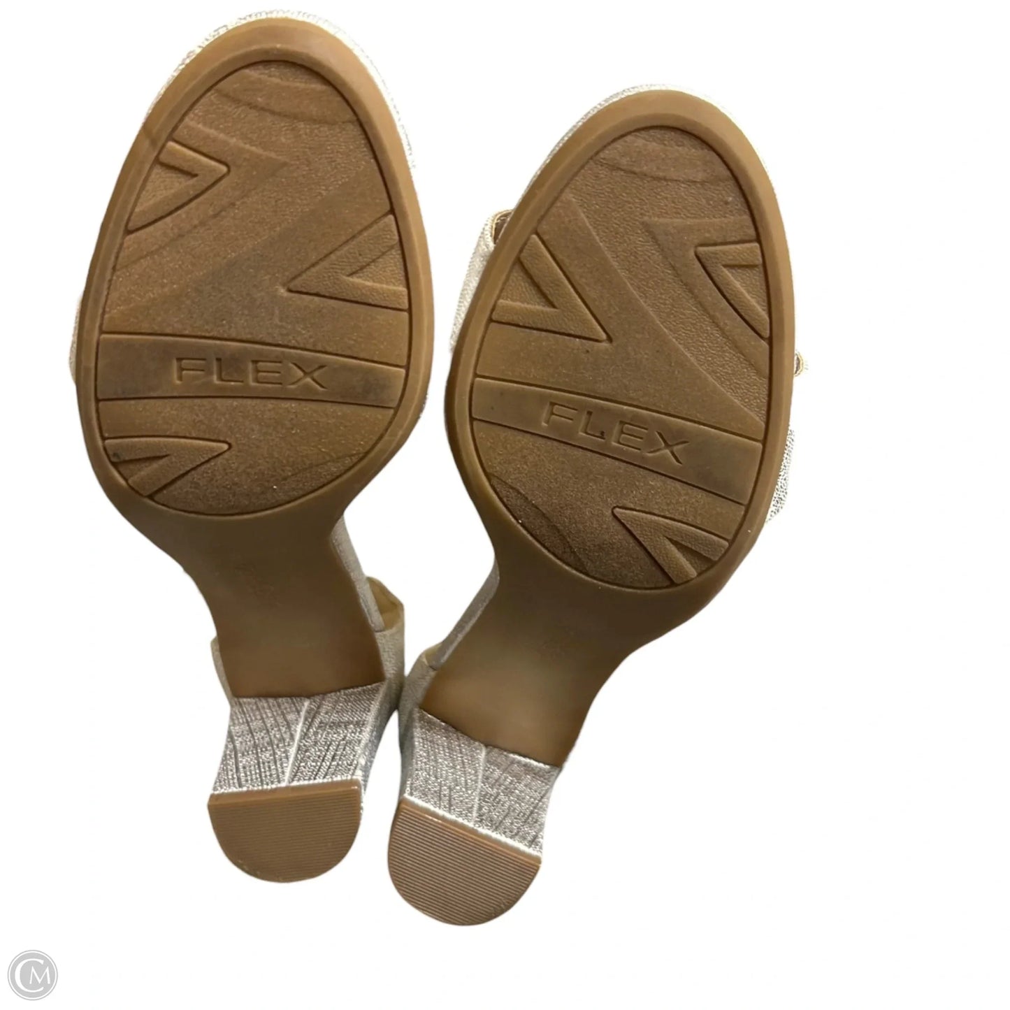 Sandals Heels Block By Life Stride In Silver, Size: 8