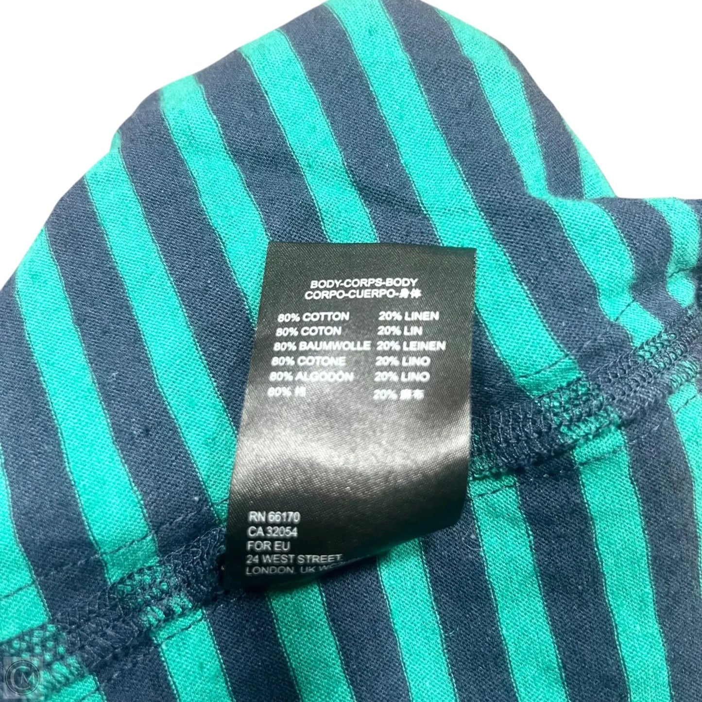Top Short Sleeve Basic By Anthropologie In Blue & Green, Size: Xs