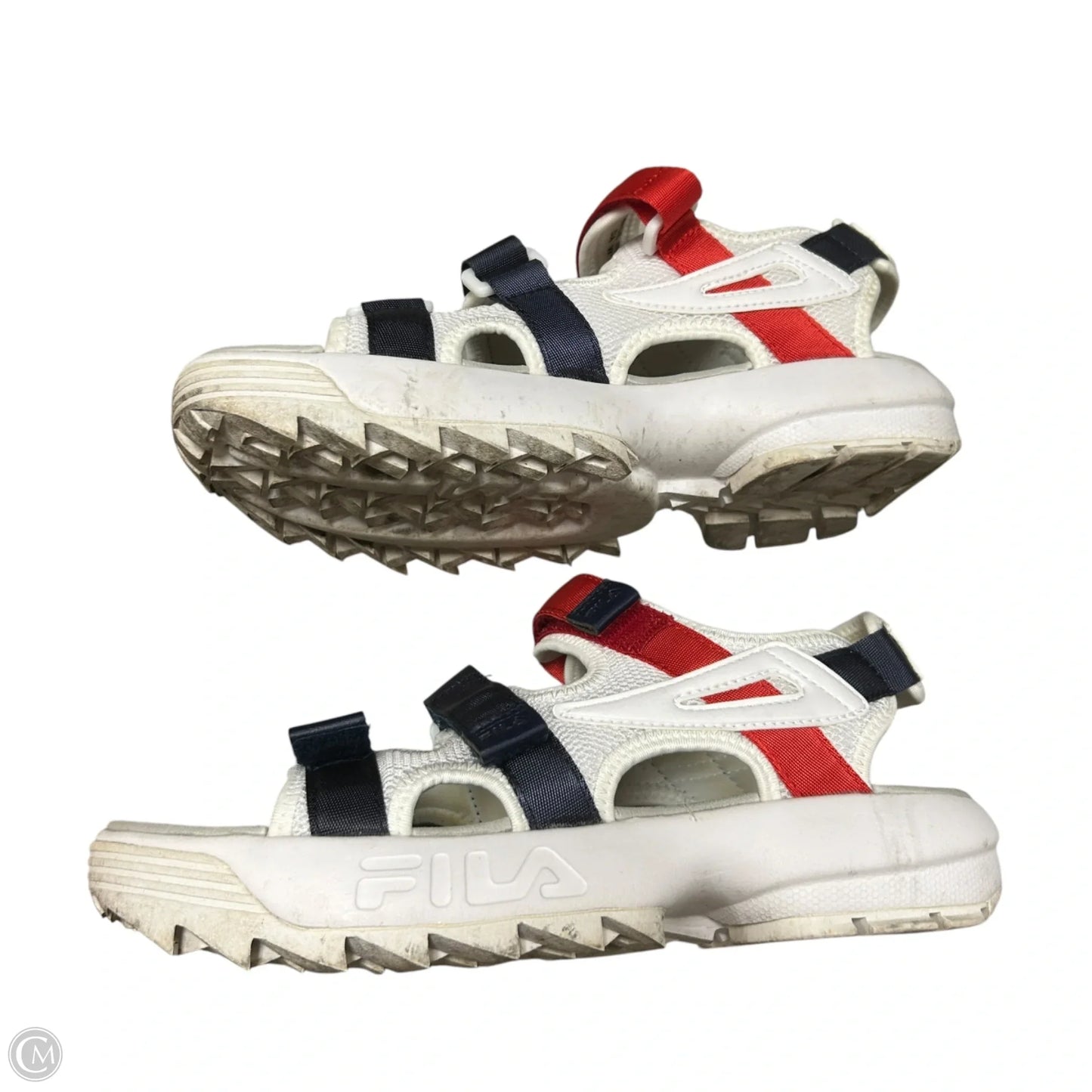 Sandals Sport By Fila In Blue Red & White, Size: 8