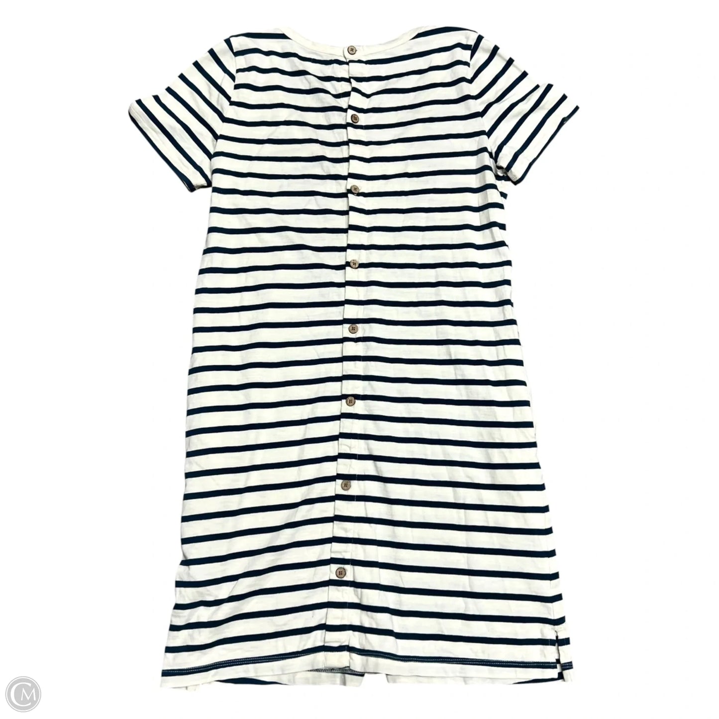 Top Short Sleeve By Faherty In Blue & Cream, Size: M