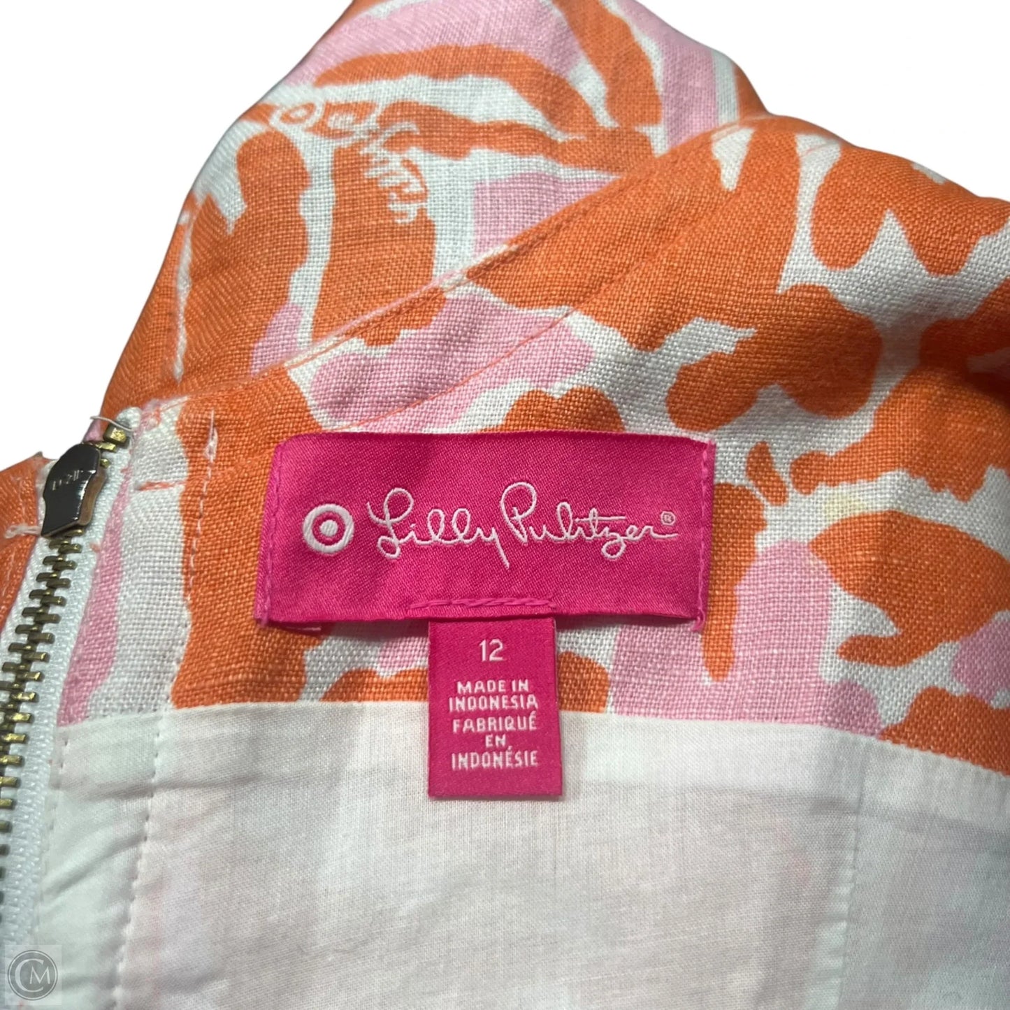 Dress Casual Midi By Target-designer In Orange & Pink, Size: L
