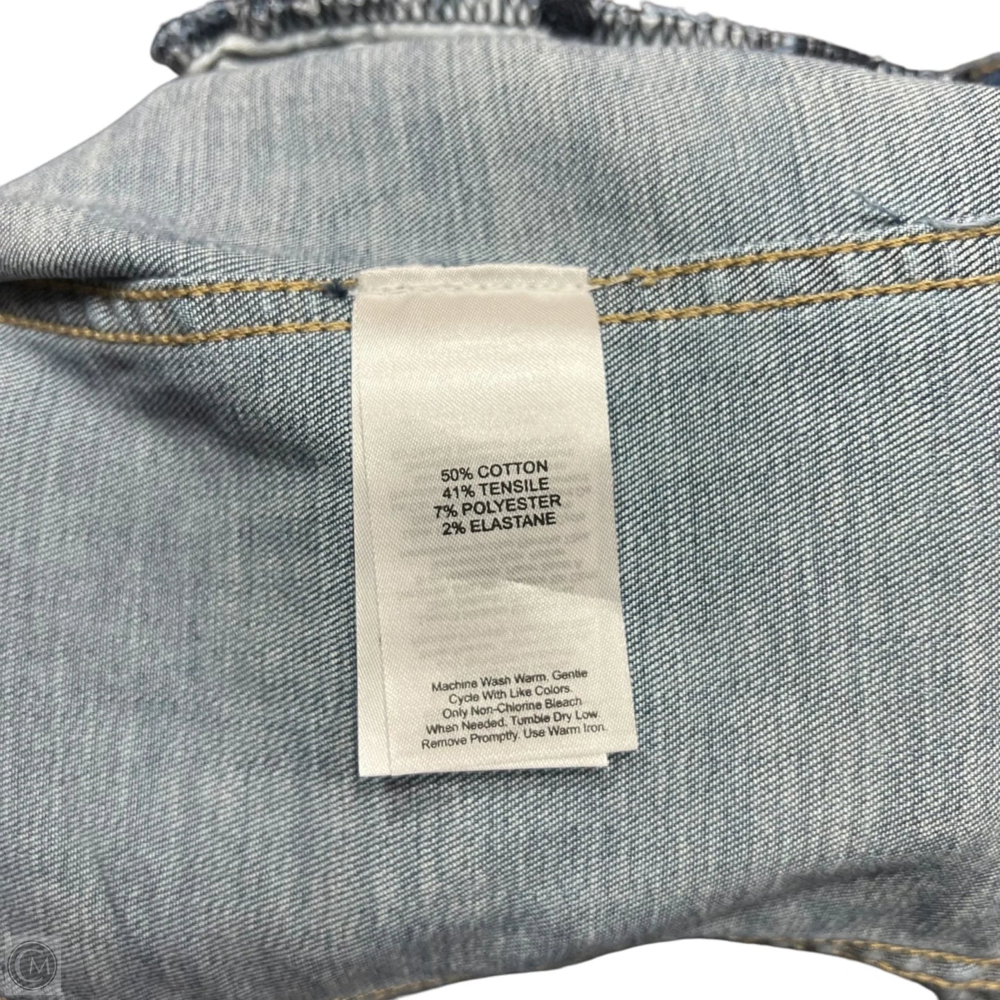 Jacket Denim By Dkny In Blue Denim, Size: S