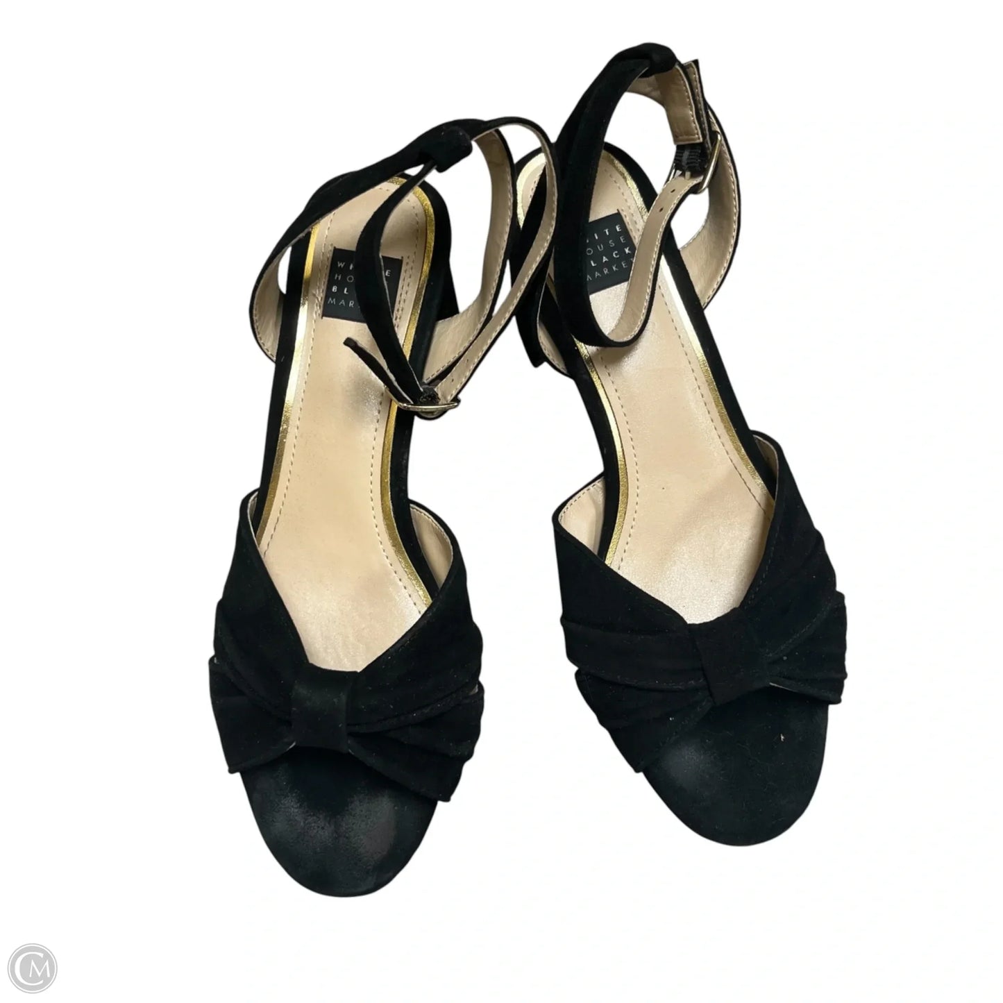 Sandals Heels Block By White House Black Market In Black, Size: 6.5
