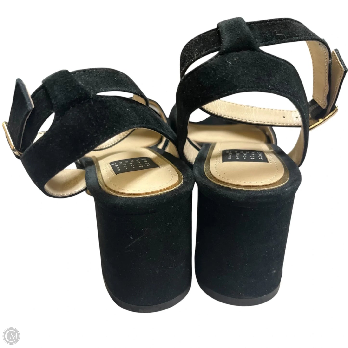 Sandals Heels Block By White House Black Market In Black, Size: 6.5