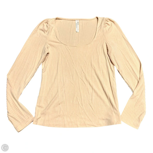 Top Long Sleeve By Anthropologie In Peach, Size: S