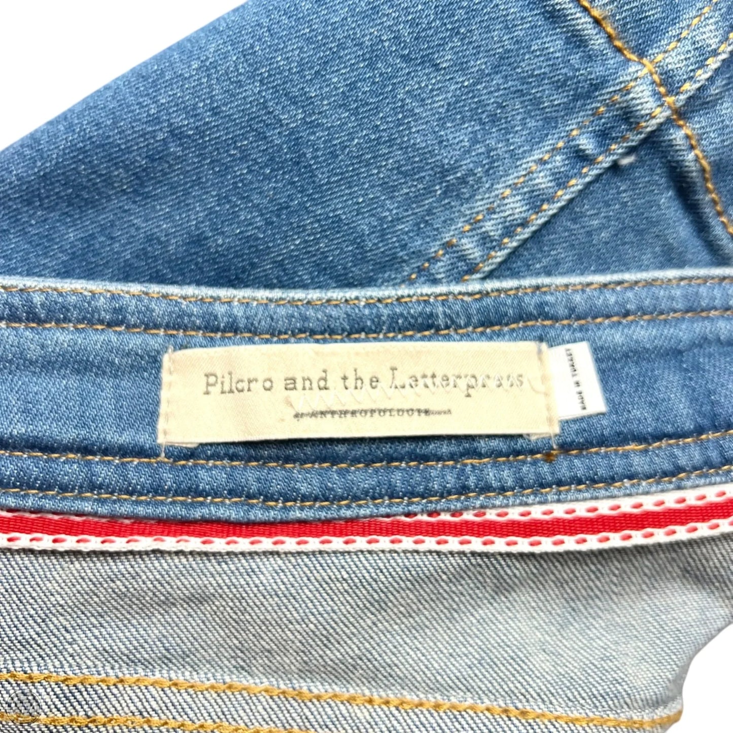 Skirt Mini & Short By Pilcro In Blue Denim, Size: 6