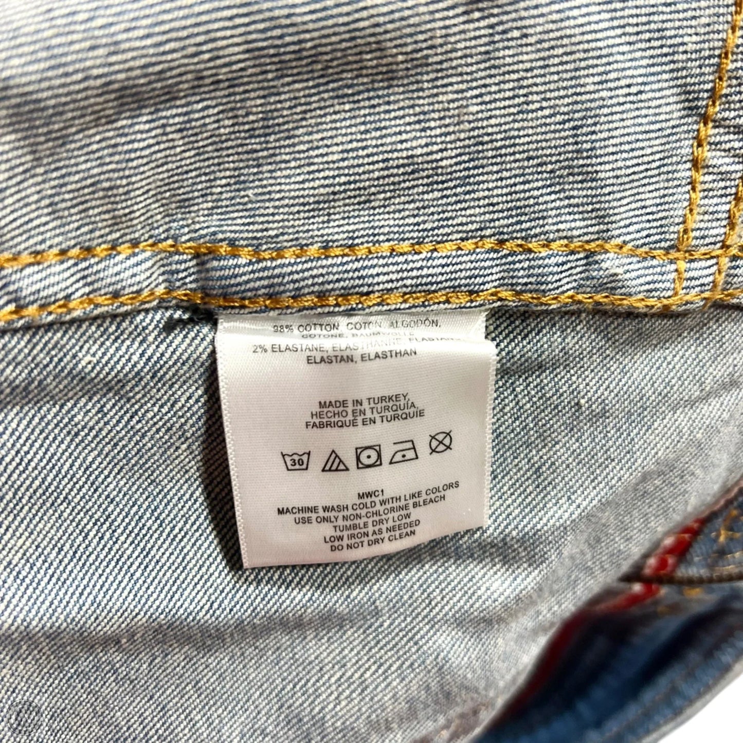 Skirt Mini & Short By Pilcro In Blue Denim, Size: 6
