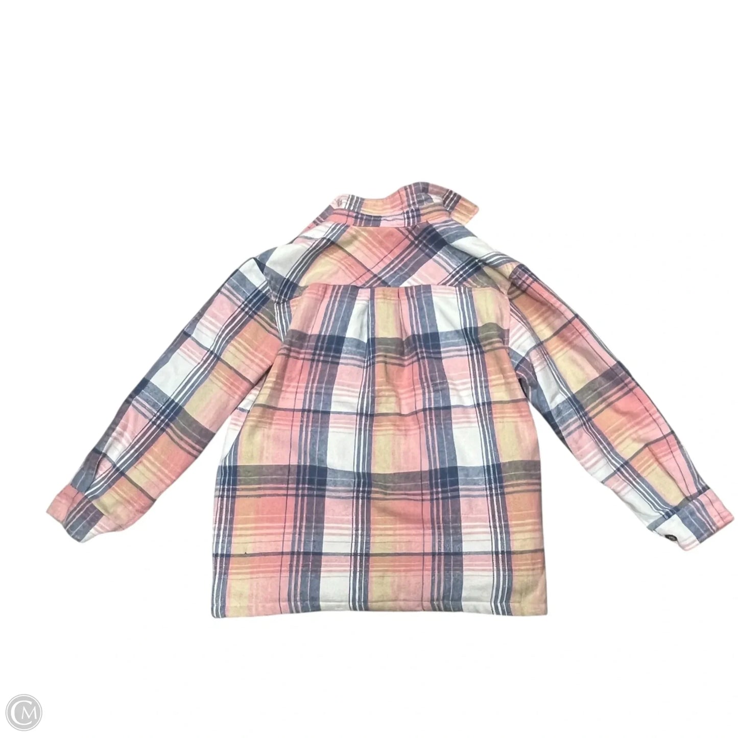 Jacket Puffer & Quilted By Simply Southern In Plaid Pattern, Size: S
