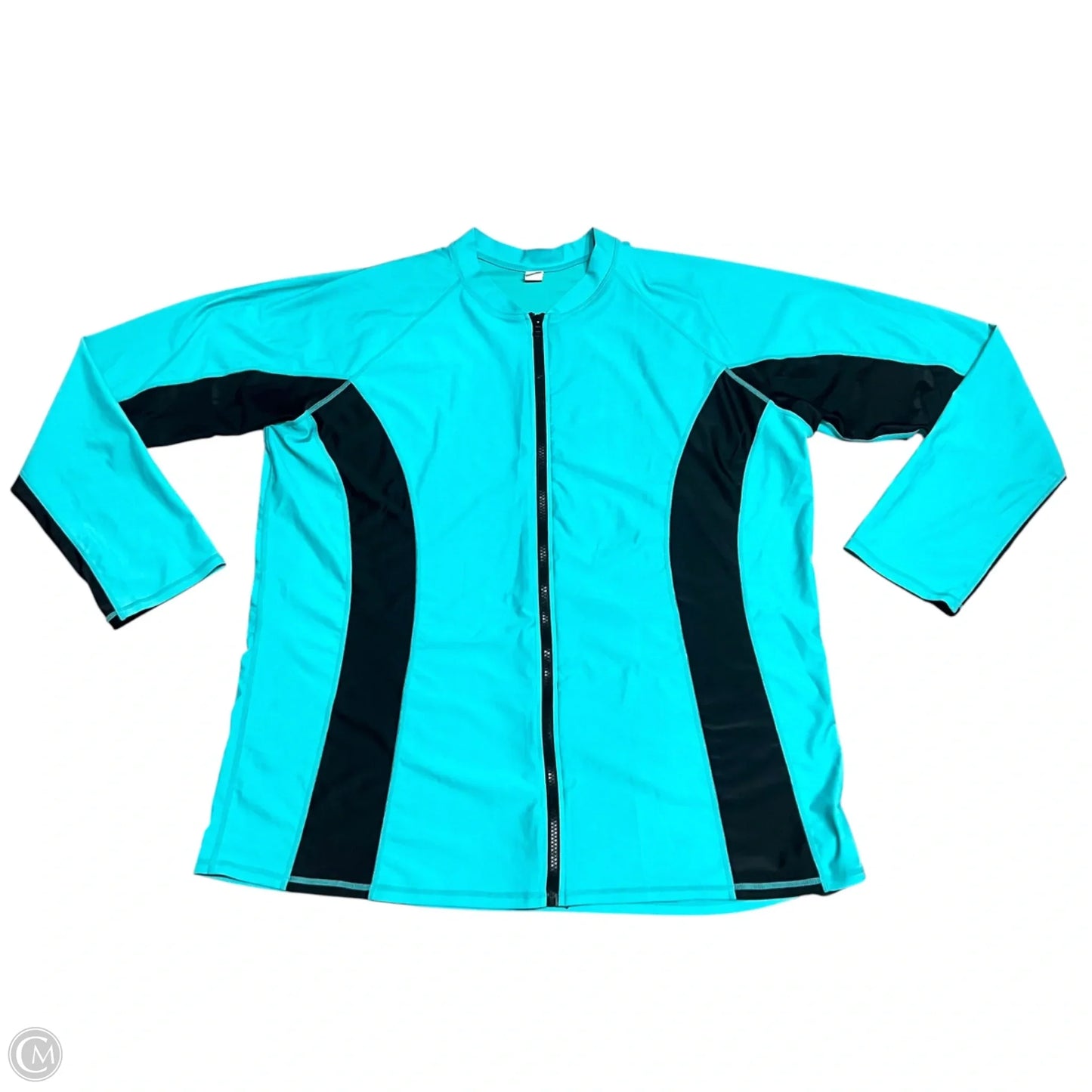 Athletic Jacket In Black & Blue, Size: 2x