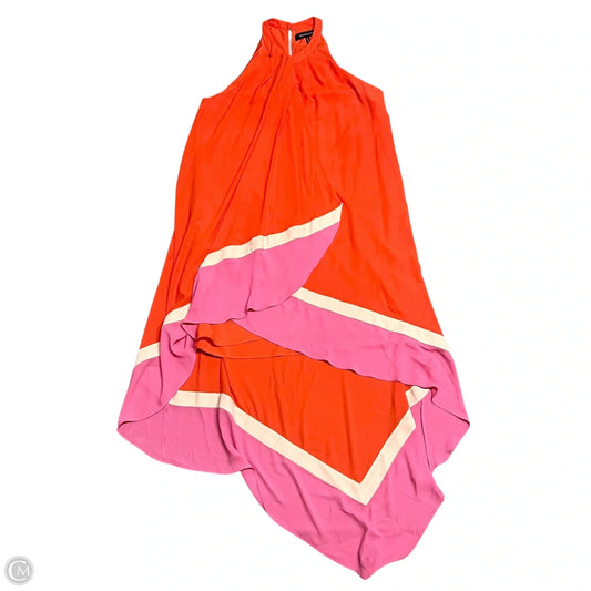 Dress Casual Midi By Bcbgmaxazria In Orange & Pink, Size: M
