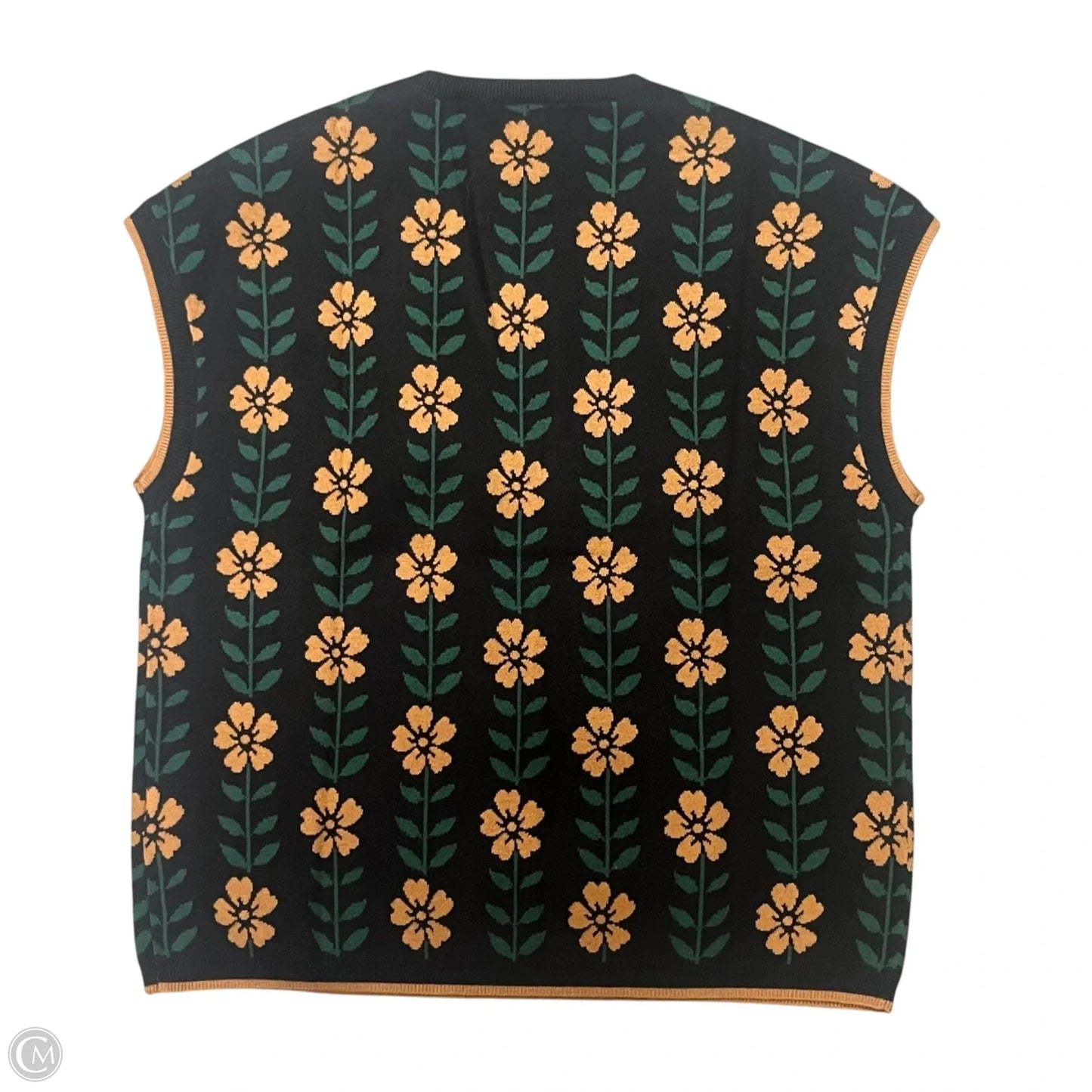 Vest Sweater By Zesica In Floral Print, Size: M