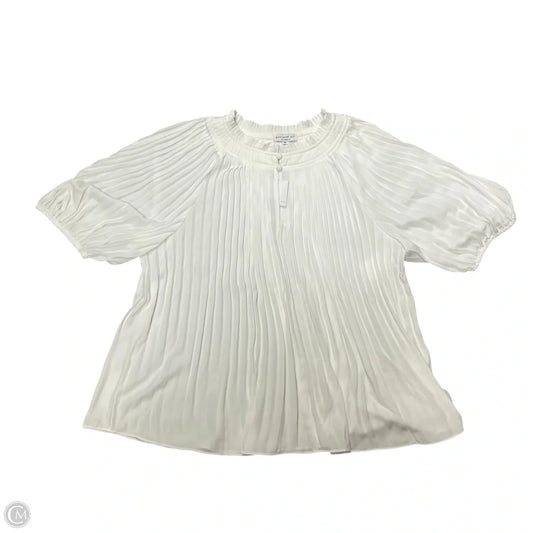 Top Short Sleeve By Current Air In White, Size: Xl