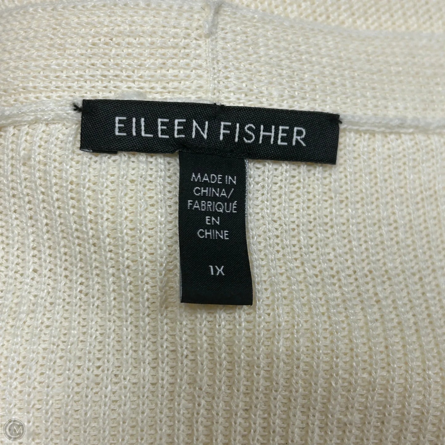 Sweater Cardigan By Eileen Fisher In Cream, Size: 1x