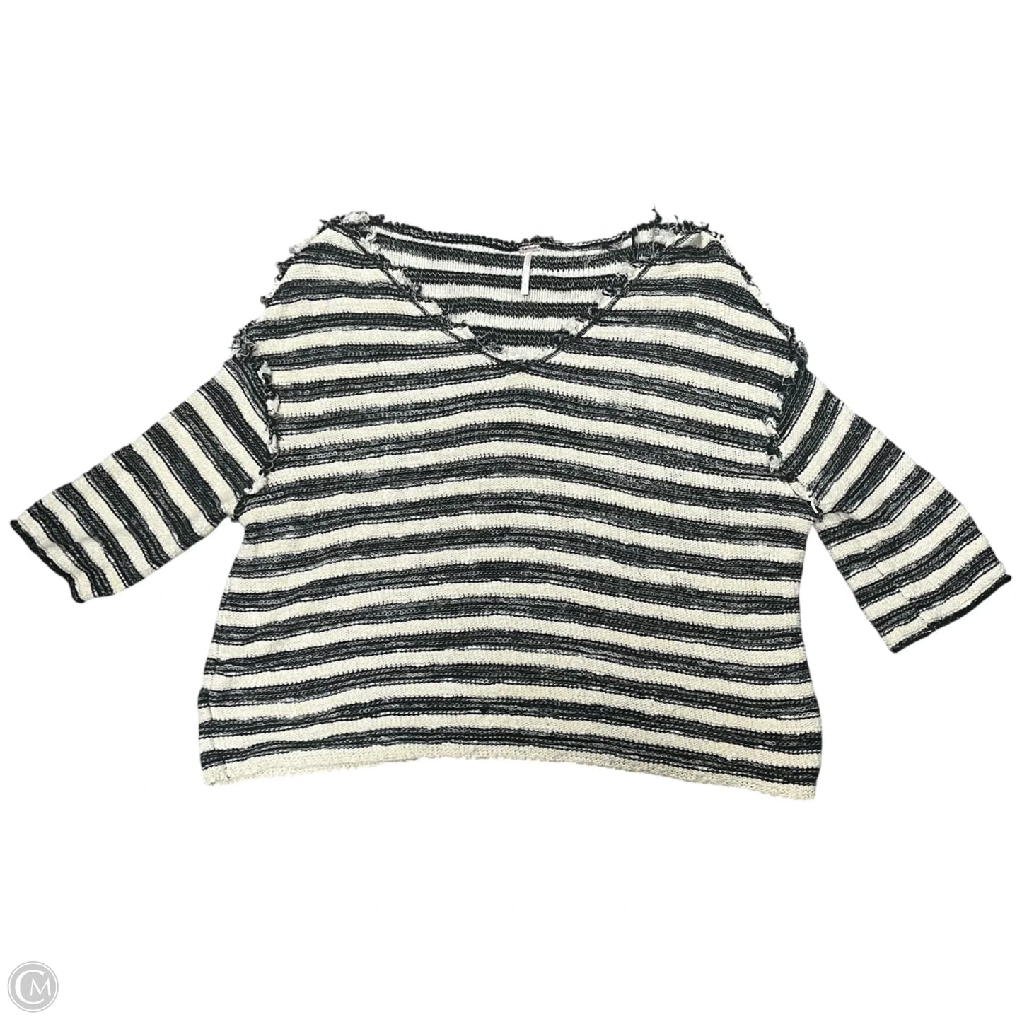 Sweater By Free People In Black & Cream, Size: L