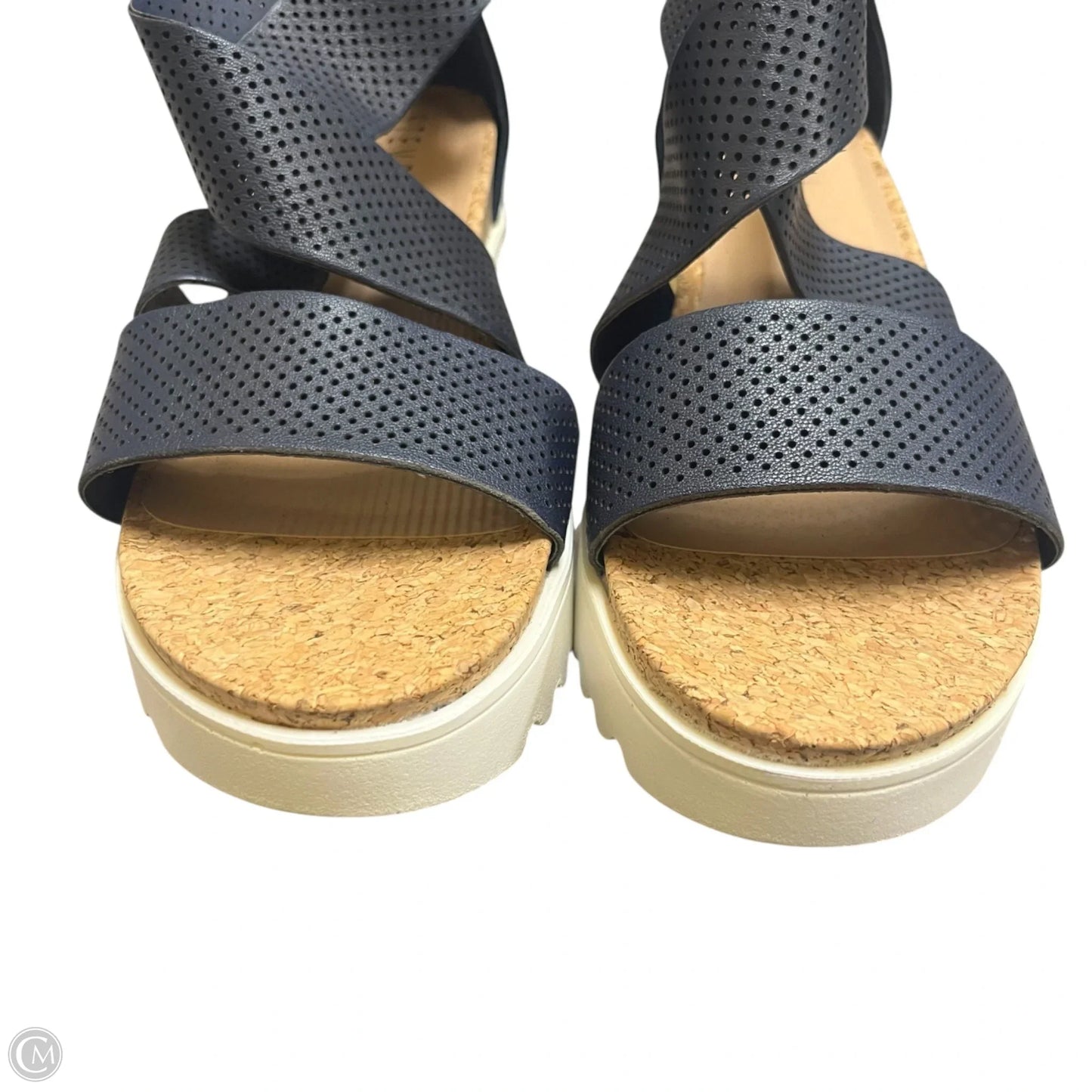 Sandals Heels Wedge By Steven In Blue, Size: 10