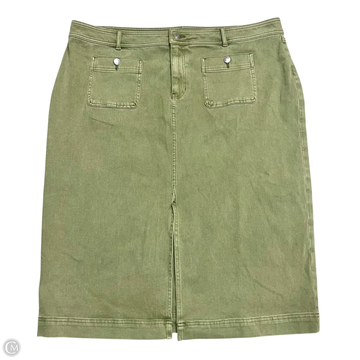 Skirt Midi By Talbots In Green, Size: 20