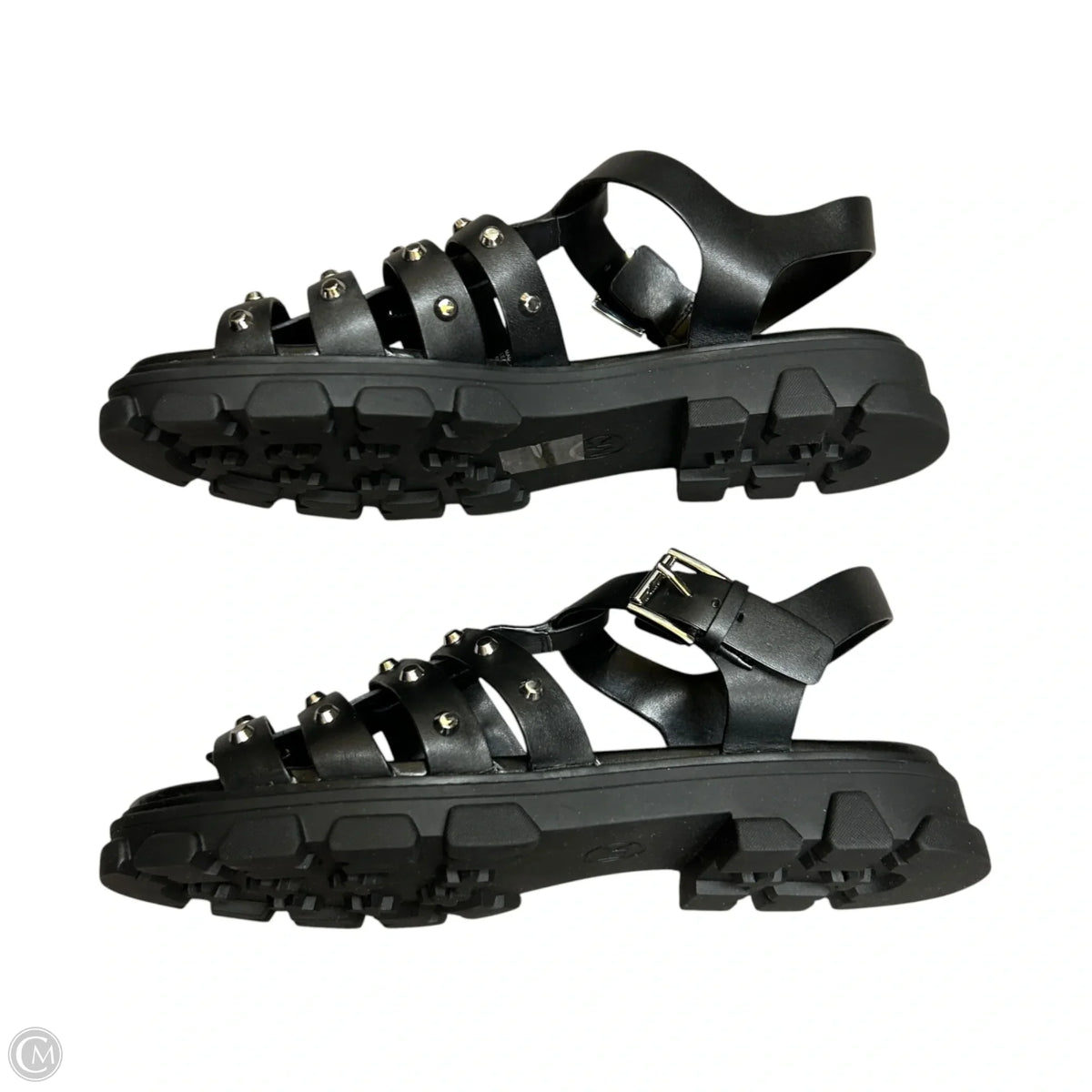 Sandals Flats By Michael By Michael Kors In Black, Size: 10